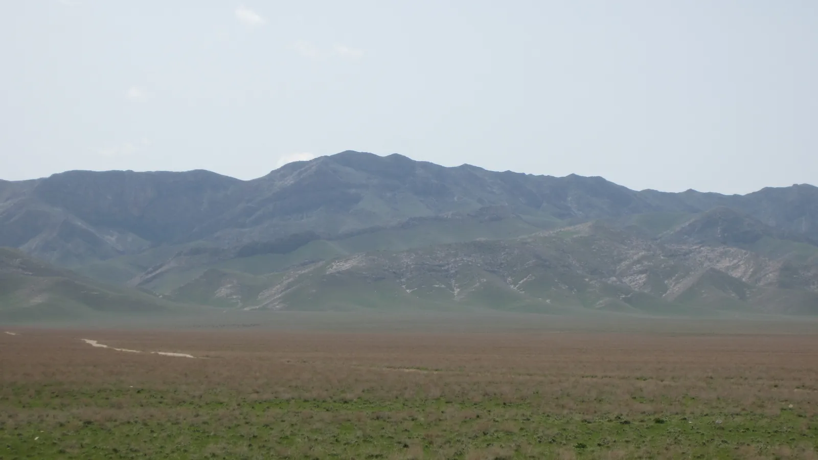 Mountain landscape of the Aktau ridge in the Nuratau range, Uzbekistan
