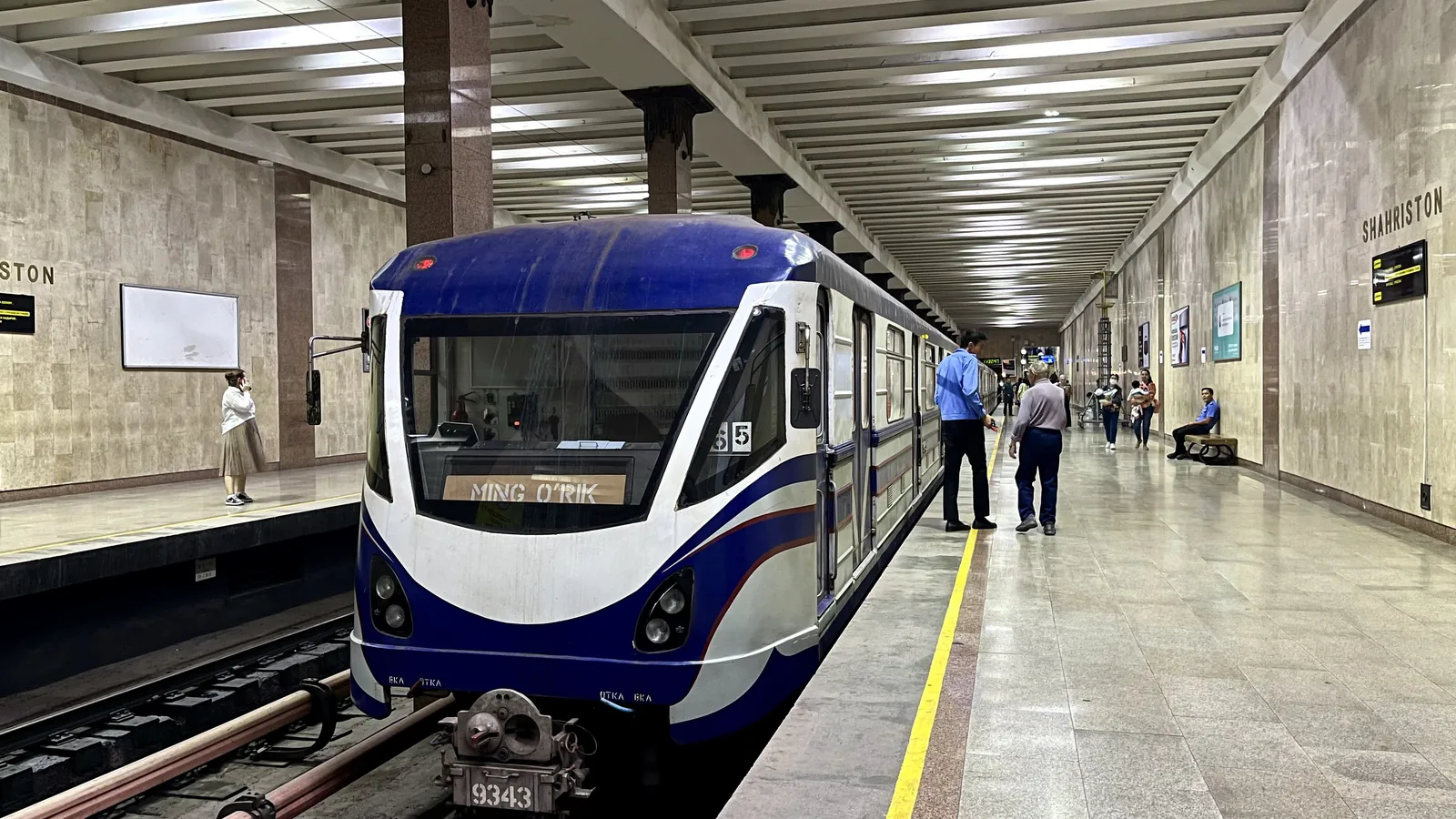 Interior of Shahriston station on the Tashkent Metro, Uzbekistan